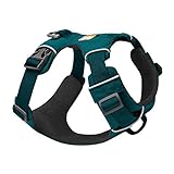 RUFFWEAR Front Range Hundegeschirr, reflektierend, gepolstert, kein Ziehen, Größe S, Türkis