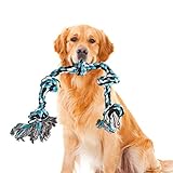 Hundespielzeug, Hundespielzeug Seil, Hundeseil Spielzeug, Hundeseil Unzerstörbar, Hundeseil große Hunde, Interaktives Hunde Spielseil Intelligenzspielzeug für Zahnreinigung, Baumwolle, 91cm