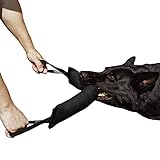 Dingo Gear Baumwolle-Nylon Beißwurst für Hundetraining IGP IPO Obiedence Schutzhund Hundesport,45 x 8 cm, 2 Griffen Schwarz S00076