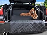 Travelmat PLUS Kofferraum Hundebett fürs Auto 90x70 cm Kunstleder mit orthopädischer Liegefläche schwarz