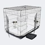 Wiltec Haustier Hundebox Transportbox Komplettset Hundekäfig Faltbar Transportkäfig L 107x71x76cm Set