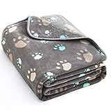 Allisandro® Super Softe Warme und Weiche Decke für Haustier Hundedecke Katzendecke Fleece-Decke/Tier Schlafdeck Überwurf für Hundebett Sofa und Couch- Gr. 100X80cm , Grey