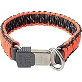 Sprenger Hundehalsband aus stabilem Paracord Nylon mit Edelstahl Clic Lock Verschluss I Wasserabweisende Halskette, reflektierend, langlebig 55 cm, orange