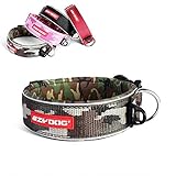 EzyDog Halsband Hund Breit, Breites Hundehalsband für Große Hunde - Neo Wide - Neopren Gepolstert, Reflektierend, Wasserfest (XL, Camo)